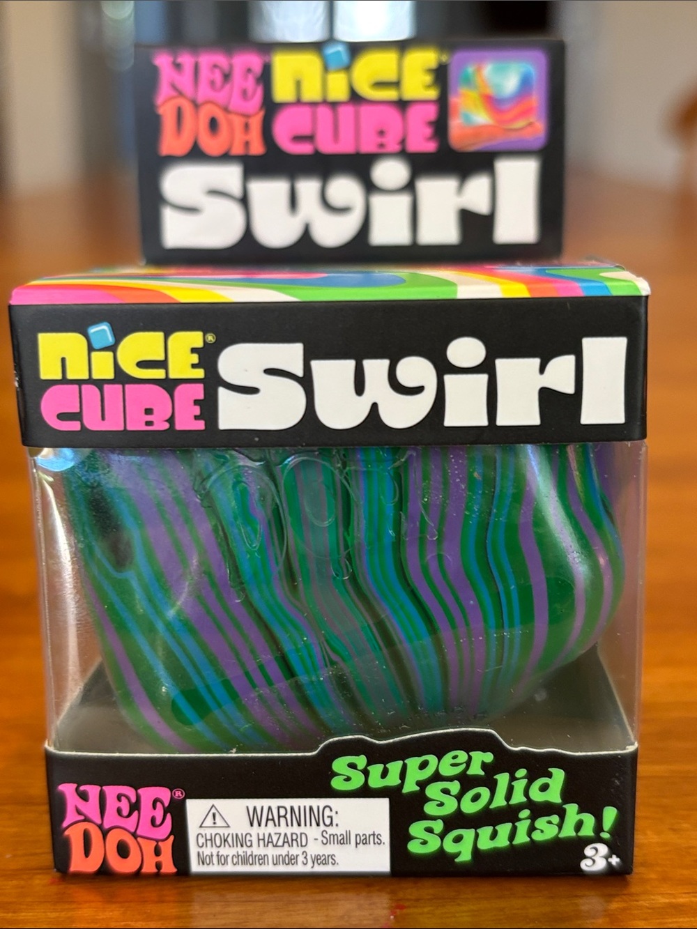 NEEDOH NICE CUBE SWIRL SCHYLLING NEW SQUISHY VIRAL SQUISHIE FUN COLORS 🌈 NIB